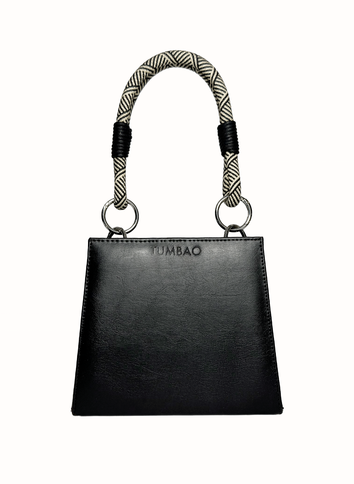 Bolso Modular Amara Negro + Asa Intercambiable Corta CARAMELO/N